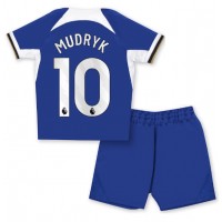 Billiga Chelsea Mykhailo Mudryk #10 Barnkläder Hemma fotbollskläder till baby 2023-24 Kortärmad (+ Korta byxor)
